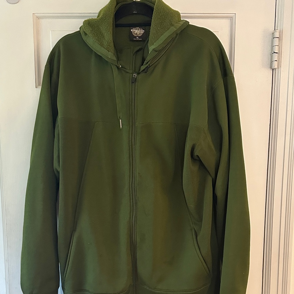 Green Zip-Up Sweater